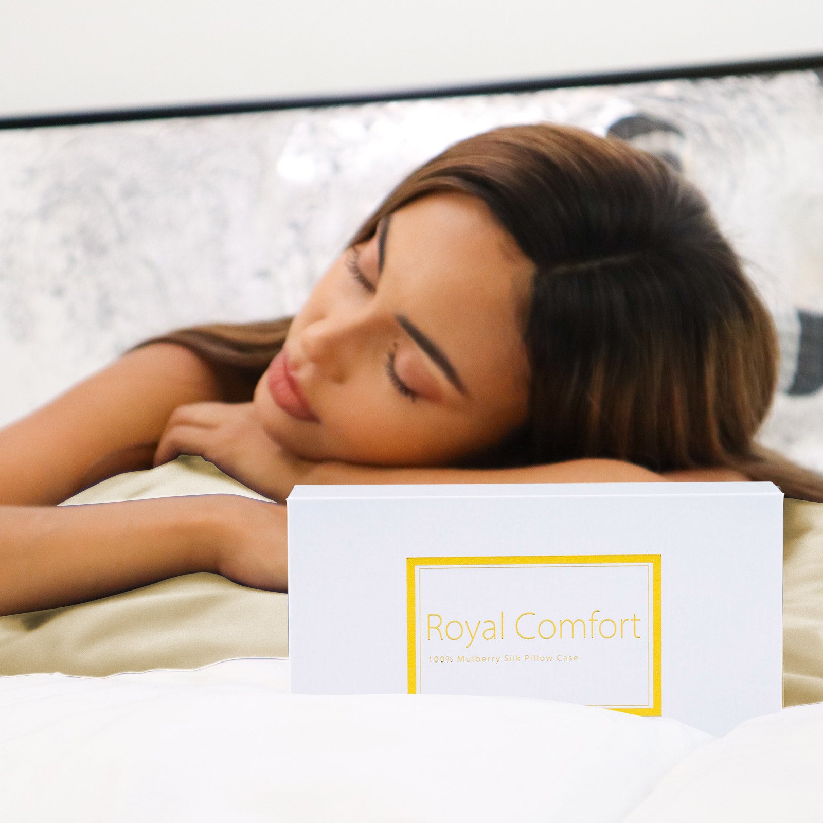 Royal Comfort Mulberry Soft Silk Hypoallergenic Pillowcase Twin Pack 51 x 76cm - Ivory V160-202023