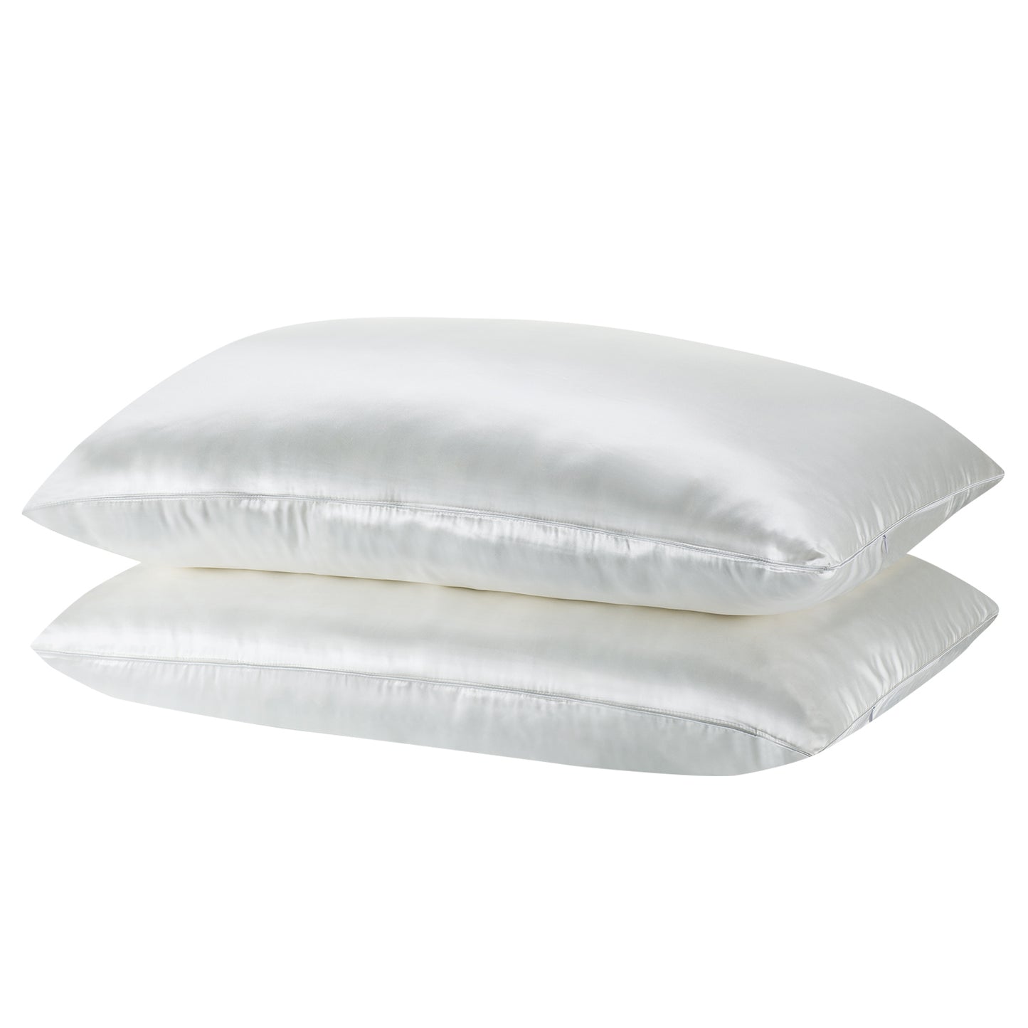 Royal Comfort Mulberry Soft Silk Hypoallergenic Pillowcase Twin Pack 51 x 76cm - Silver V160-202024