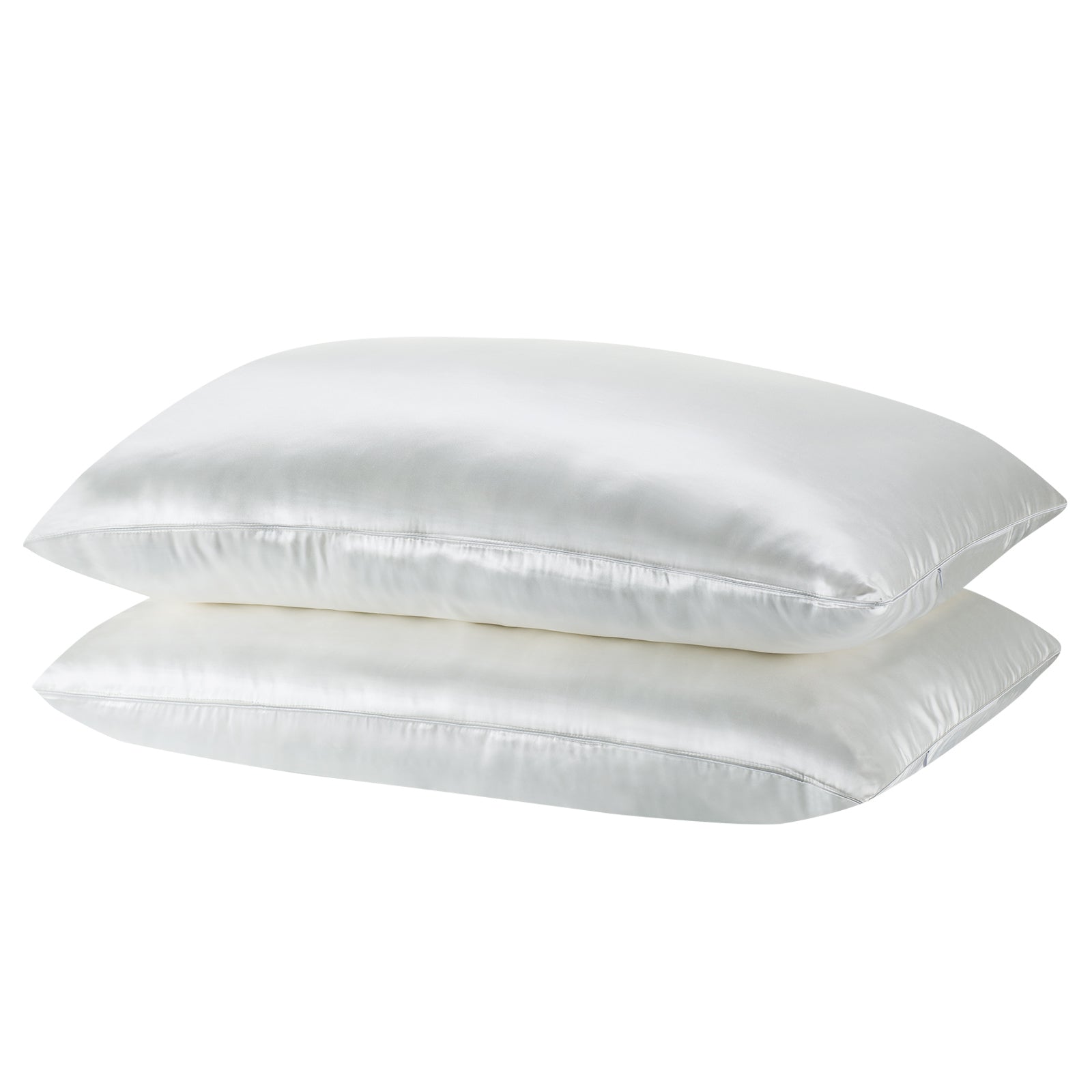 Royal Comfort Mulberry Soft Silk Hypoallergenic Pillowcase Twin Pack 51 x 76cm - Silver V160-202024