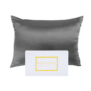 Royal Comfort Mulberry Soft Silk Hypoallergenic Pillowcase Twin Pack 51 x 76cm - Charcoal V160-202025