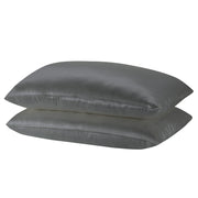 Royal Comfort Mulberry Soft Silk Hypoallergenic Pillowcase Twin Pack 51 x 76cm - Charcoal V160-202025