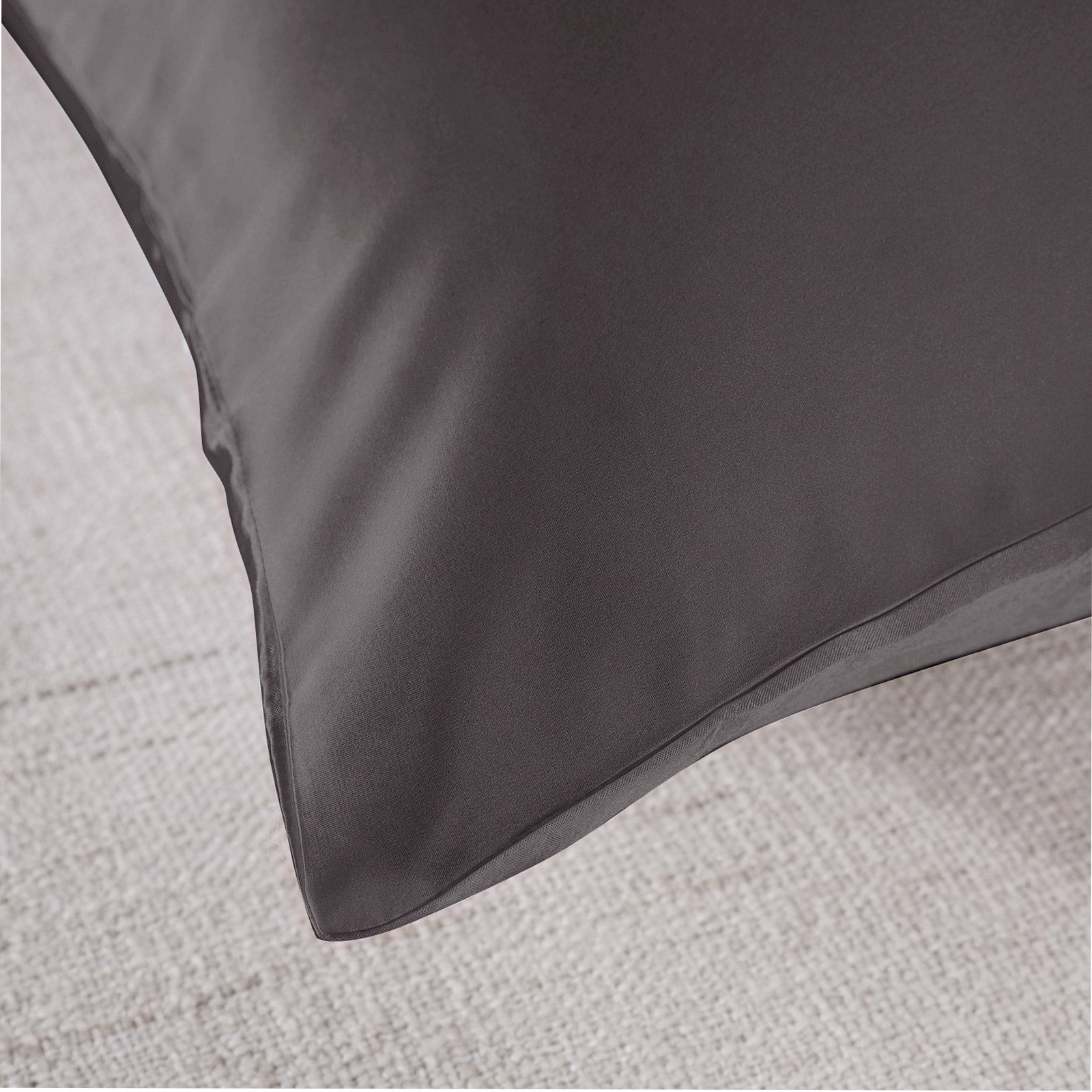 Royal Comfort Mulberry Soft Silk Hypoallergenic Pillowcase Twin Pack 51 x 76cm - Charcoal V160-202025