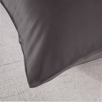 Royal Comfort Mulberry Soft Silk Hypoallergenic Pillowcase Twin Pack 51 x 76cm - Charcoal V160-202025