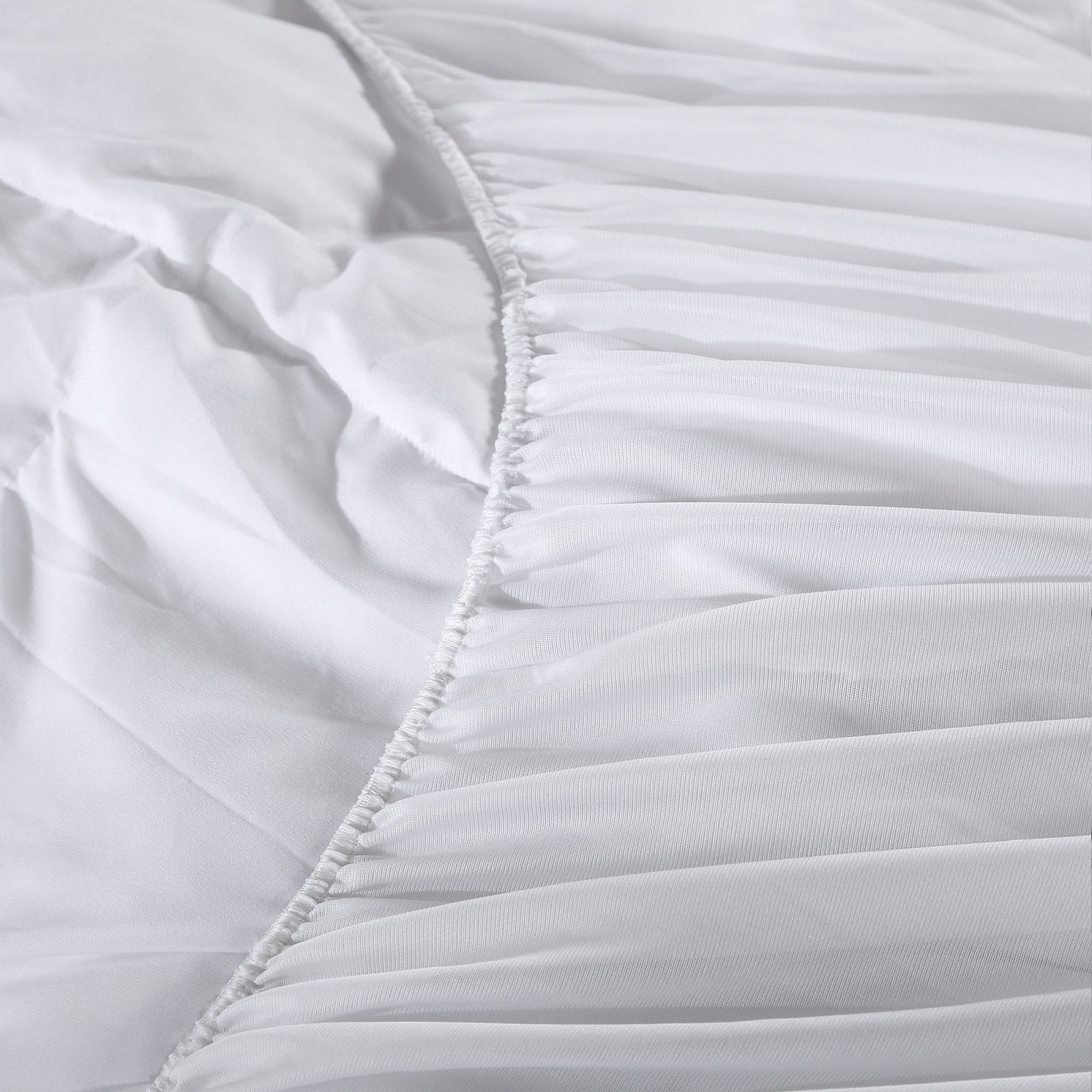 Royal Comfort 1000GSM Luxury Bamboo Fabric Gusset Mattress Pad Topper Cover - Queen - White V160-202072
