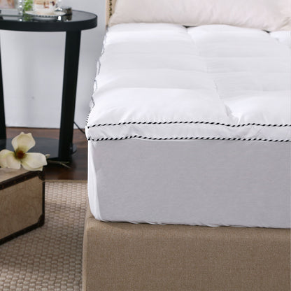 Royal Comfort 1000GSM Luxury Bamboo Fabric Gusset Mattress Pad Topper Cover - King - White V160-202077