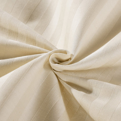 Kensington 1200 Thread Count 100% Egyptian Cotton Sheet Set Stripe Hotel Grade - Double - Sand V160-202129