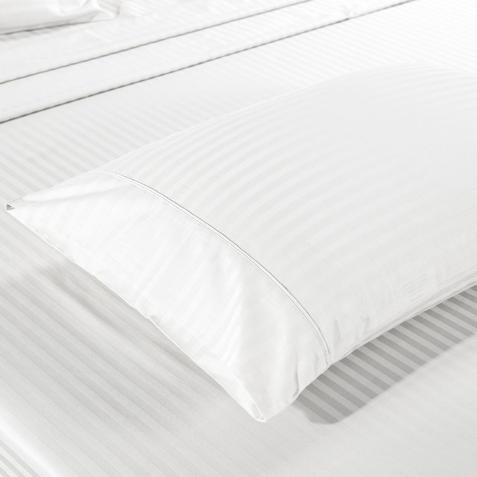 Kensington 1200 Thread Count 100% Egyptian Cotton Sheet Set Stripe Hotel Grade - Queen - White V160-202134