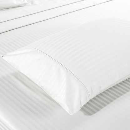 Kensington 1200 Thread Count 100% Egyptian Cotton Sheet Set Stripe Hotel Grade - Queen - White V160-202134