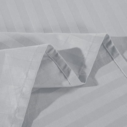 Kensington 1200 Thread Count 100% Egyptian Cotton Sheet Set Stripe Hotel Grade - Queen - Silver V160-202136