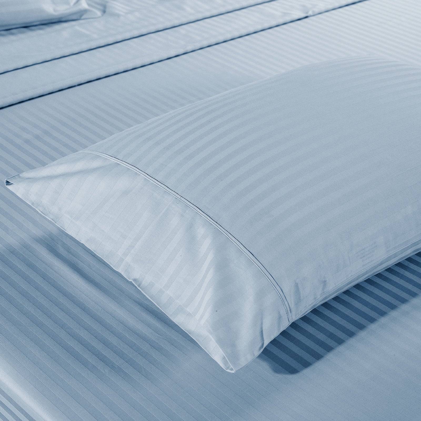 Kensington 1200 Thread Count 100% Egyptian Cotton Sheet Set Stripe Hotel Grade - King - Chambray V160-202144