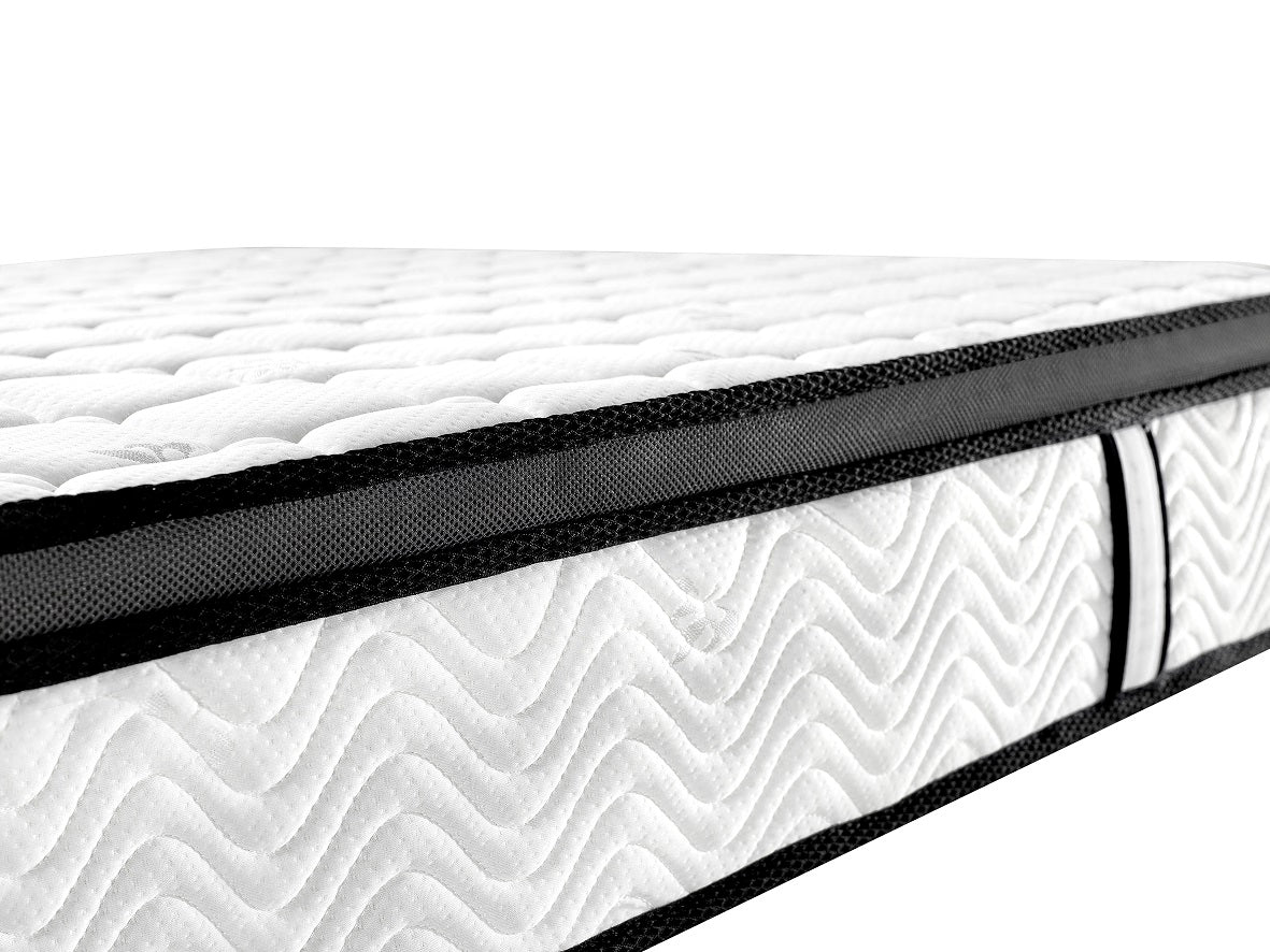Ergopedic Mattress 5 Zone Latex Pocket Spring Mattress In A Box 30cm - Single - White Grey Black V160-202355