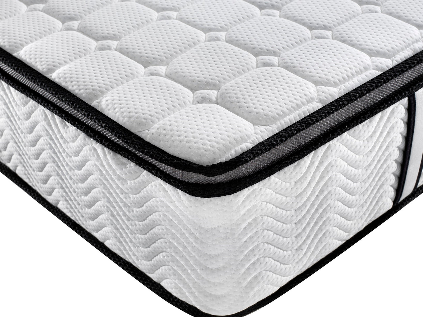 Ergopedic Mattress 5 Zone Latex Pocket Spring Mattress In A Box 30cm - Single - White Grey Black V160-202355