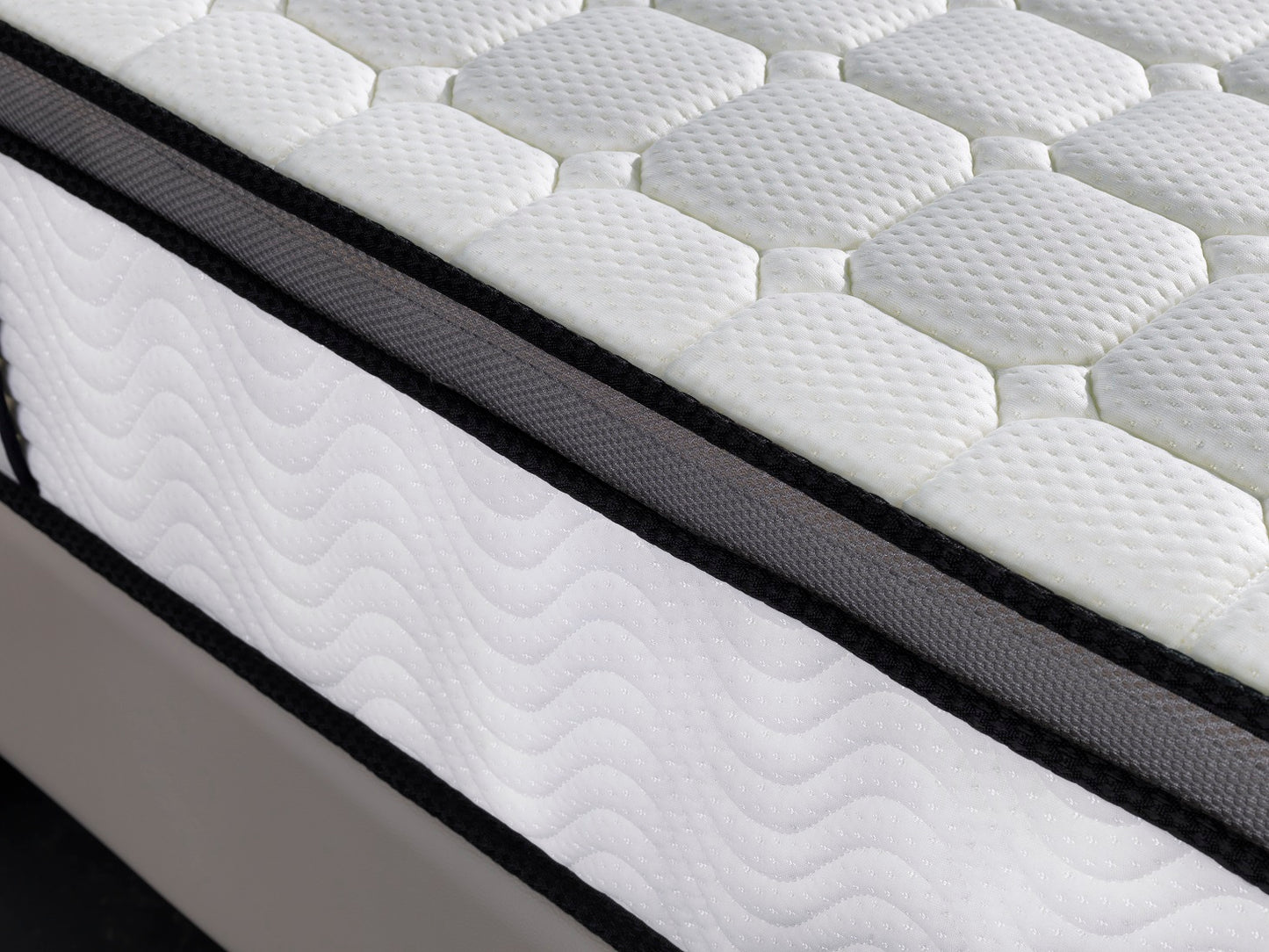 Ergopedic Mattress 5 Zone Latex Pocket Spring Mattress In A Box 30cm - Single - White Grey Black V160-202355