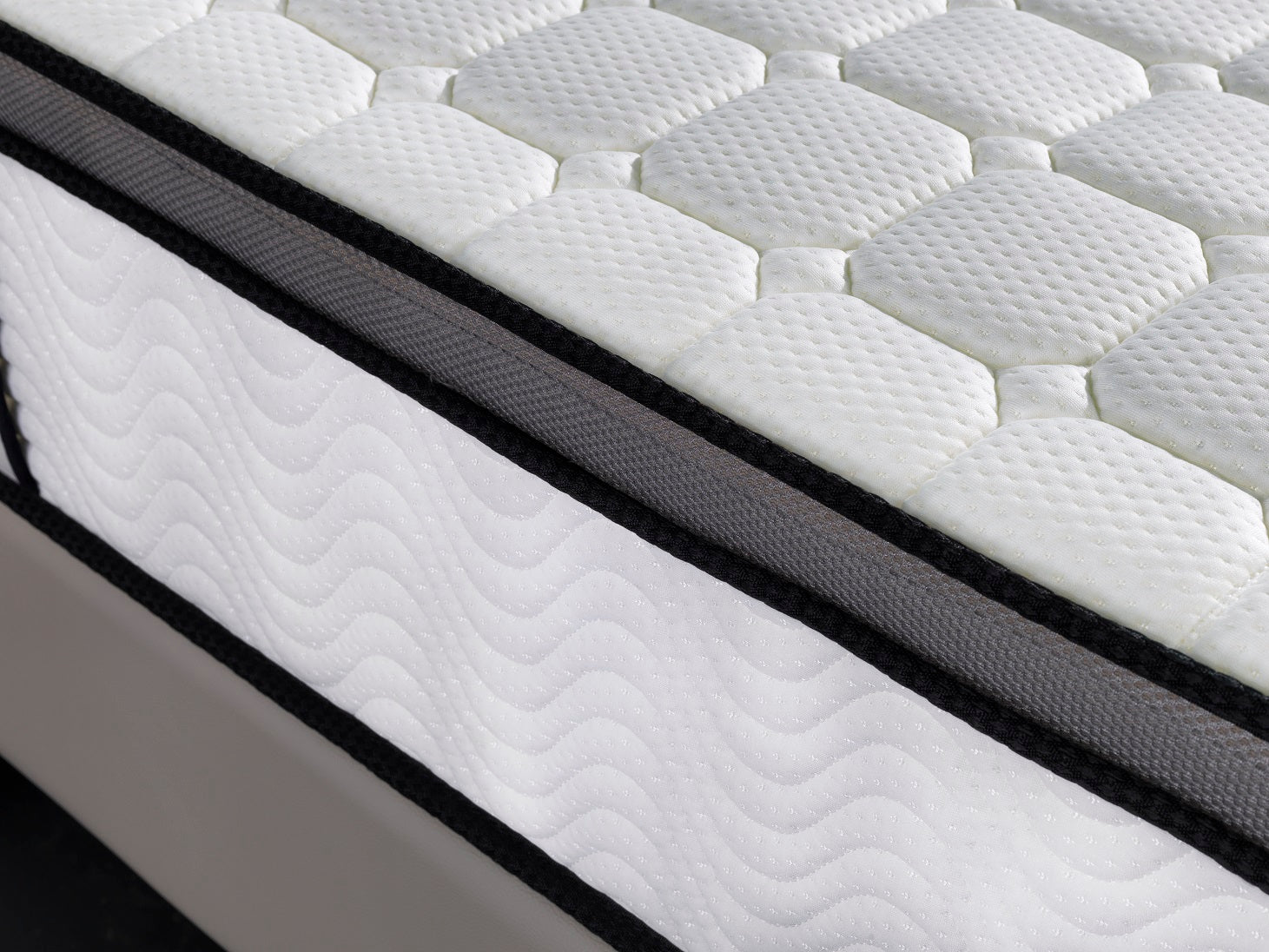 Ergopedic Mattress 5 Zone Latex Pocket Spring Mattress In A Box 30cm - Single - White Grey Black V160-202355