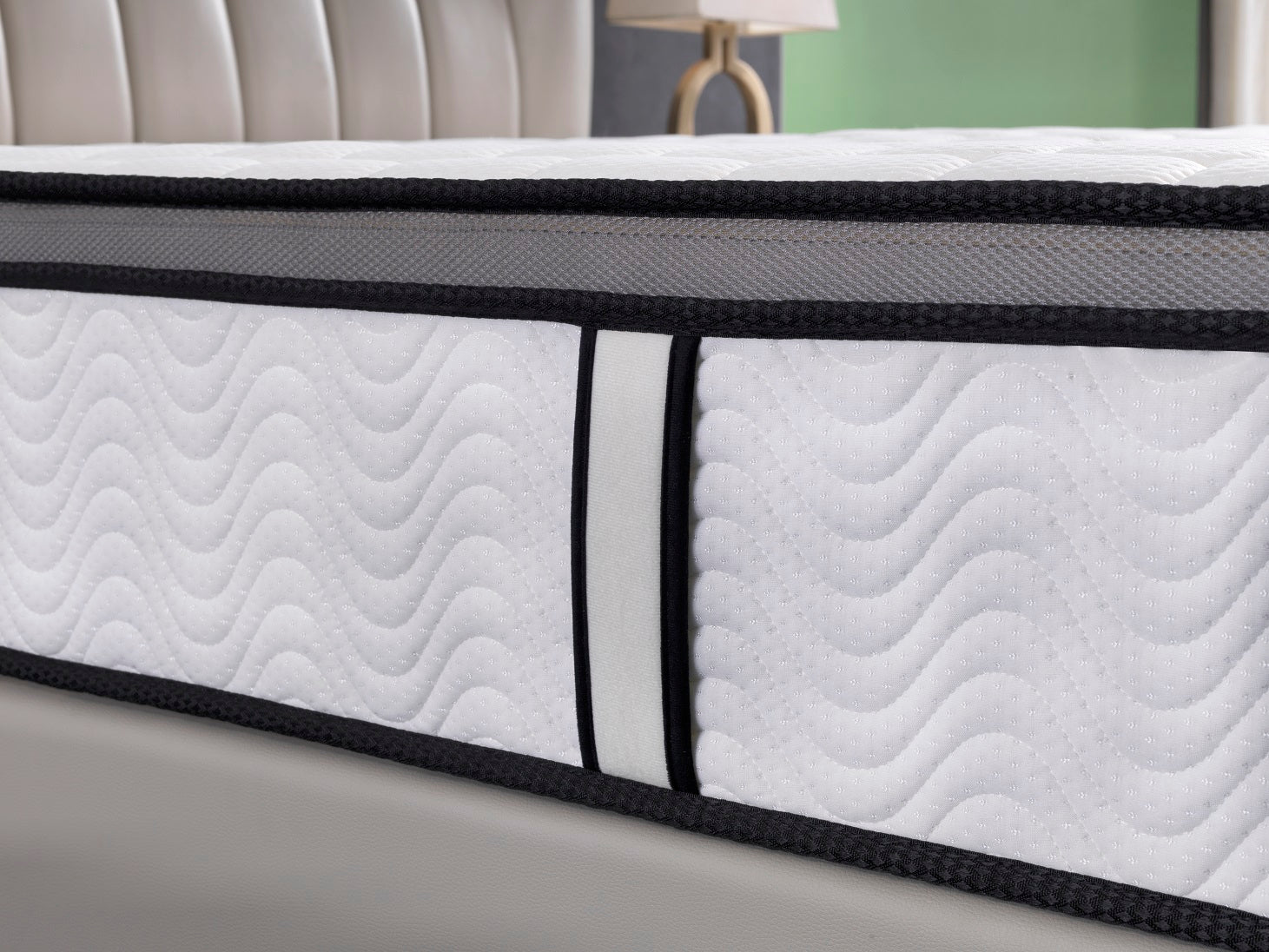 Ergopedic Mattress 5 Zone Latex Pocket Spring Mattress In A Box 30cm - Single - White Grey Black V160-202355