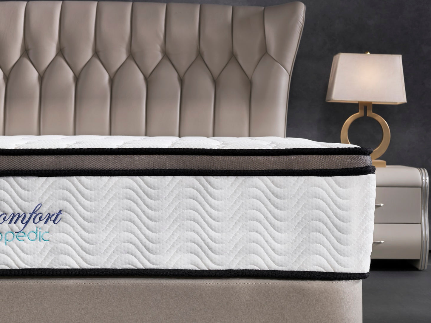 Ergopedic Mattress 5 Zone Latex Pocket Spring Mattress In A Box 30cm - Single - White Grey Black V160-202355