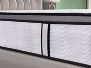 Ergopedic Mattress 5 Zone Latex Pocket Spring Mattress In A Box 30cm - King Single - White  Grey  Black