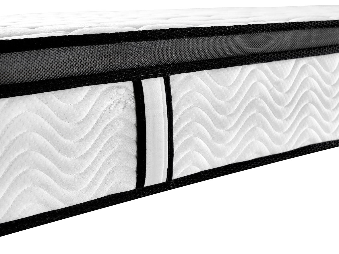 Ergopedic Mattress 5 Zone Latex Pocket Spring Mattress In A Box 30cm - Double - White Grey Black V160-202360