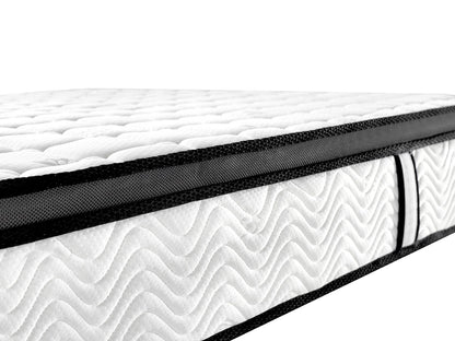 Ergopedic Mattress 5 Zone Latex Pocket Spring Mattress In A Box 30cm - Double - White Grey Black V160-202360