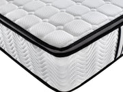 Ergopedic Mattress 5 Zone Latex Pocket Spring Mattress In A Box 30cm - Double - White  Grey  Black