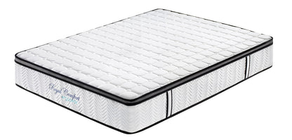 Ergopedic Mattress 5 Zone Latex Pocket Spring Mattress In A Box 30cm - Queen - White Grey Black V160-202365