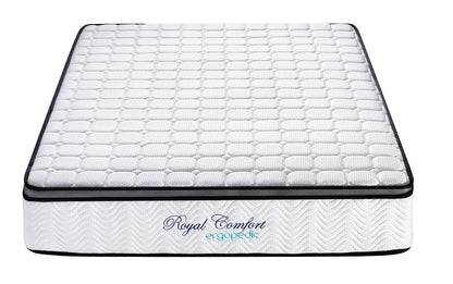 Ergopedic Mattress 5 Zone Latex Pocket Spring Mattress In A Box 30cm - Queen - White Grey Black V160-202365