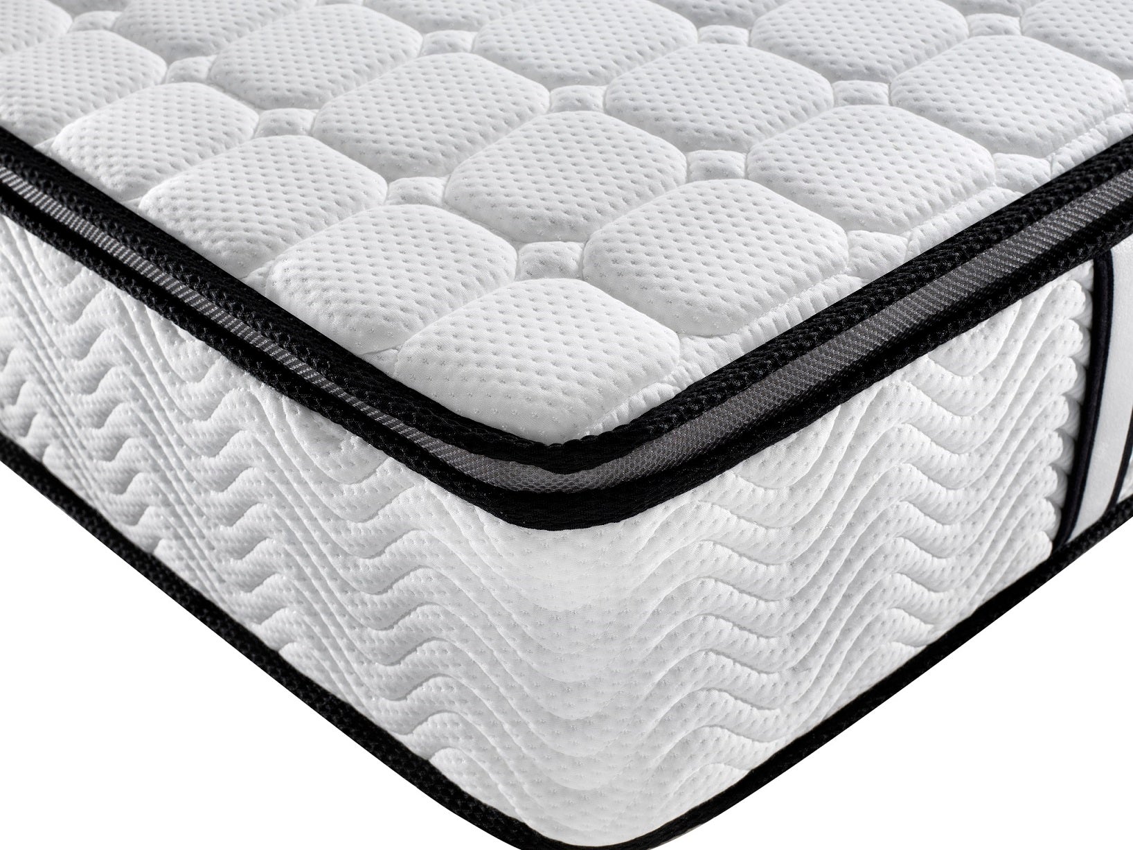 Ergopedic Mattress 5 Zone Latex Pocket Spring Mattress In A Box 30cm - King - White Grey Black V160-202370