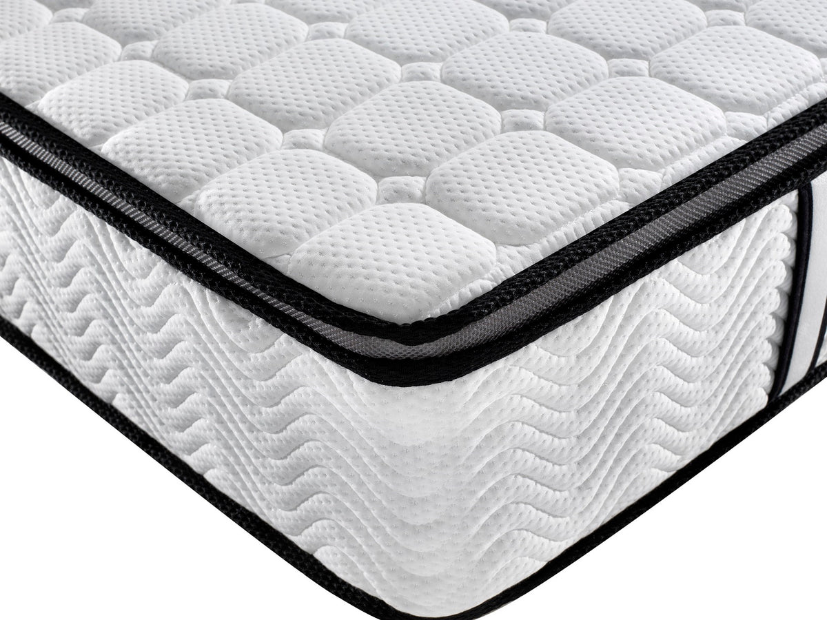 Ergopedic Mattress 5 Zone Latex Pocket Spring Mattress In A Box 30cm - King - White  Grey  Black