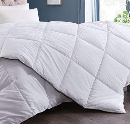 Royal Comfort 350GSM Luxury Soft Bamboo All-Seasons Quilt Duvet - Double - White V160-202750