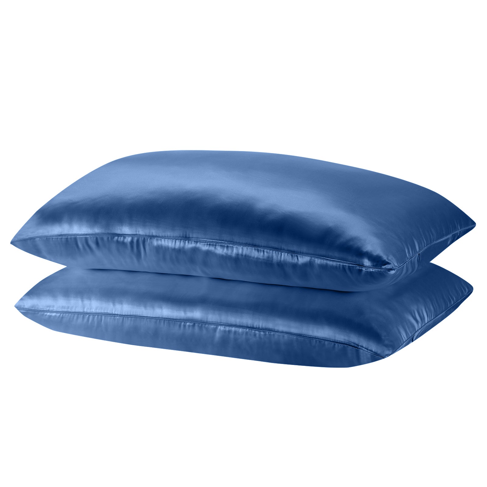 Royal Comfort Mulberry Soft Silk Hypoallergenic Pillowcase Twin Pack 51 x 76cm - Navy V160-204370