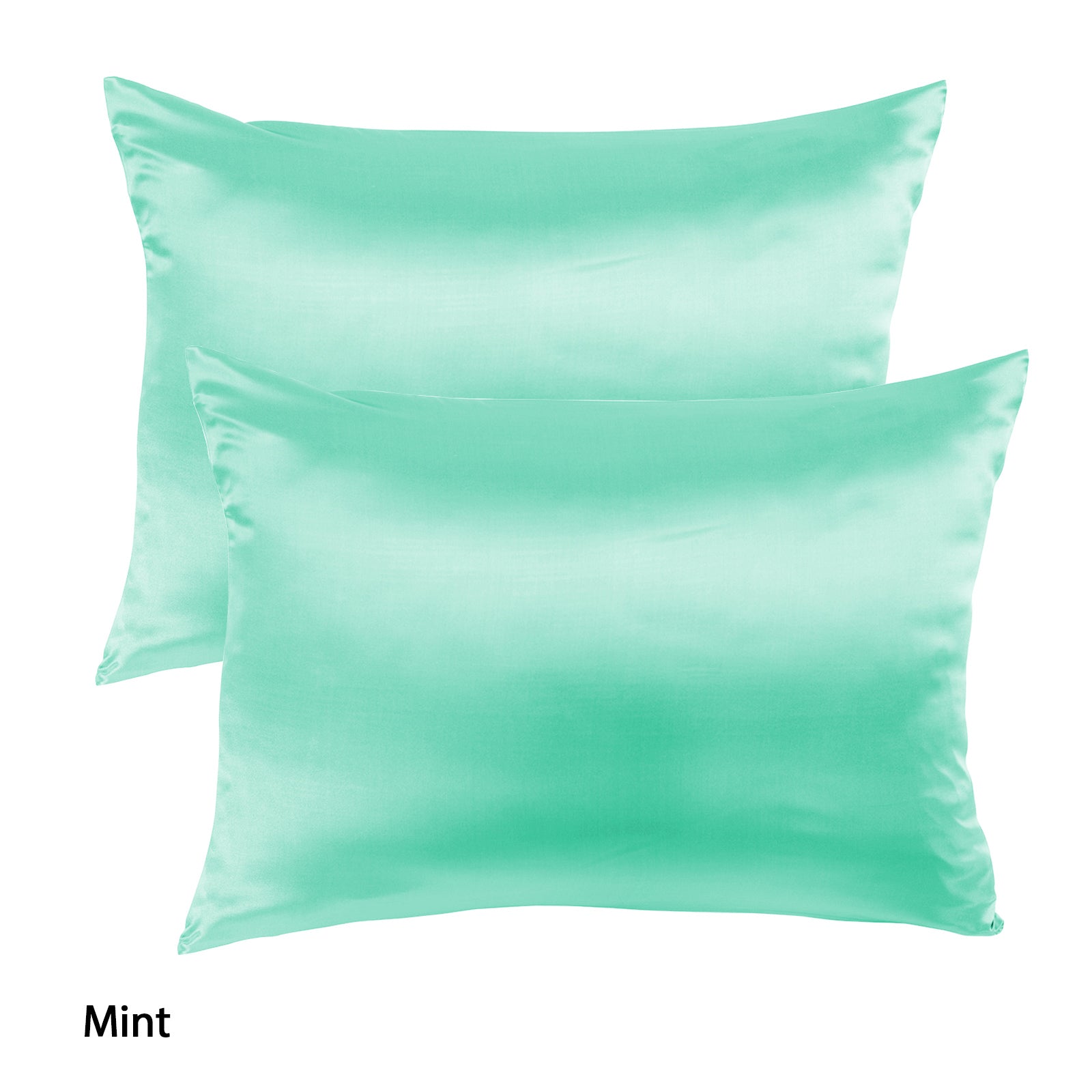 Royal Comfort Mulberry Soft Silk Hypoallergenic Pillowcase Twin Pack 51 x 76cm - Mint V160-204375