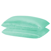 Royal Comfort Mulberry Soft Silk Hypoallergenic Pillowcase Twin Pack 51 x 76cm - Mint V160-204375