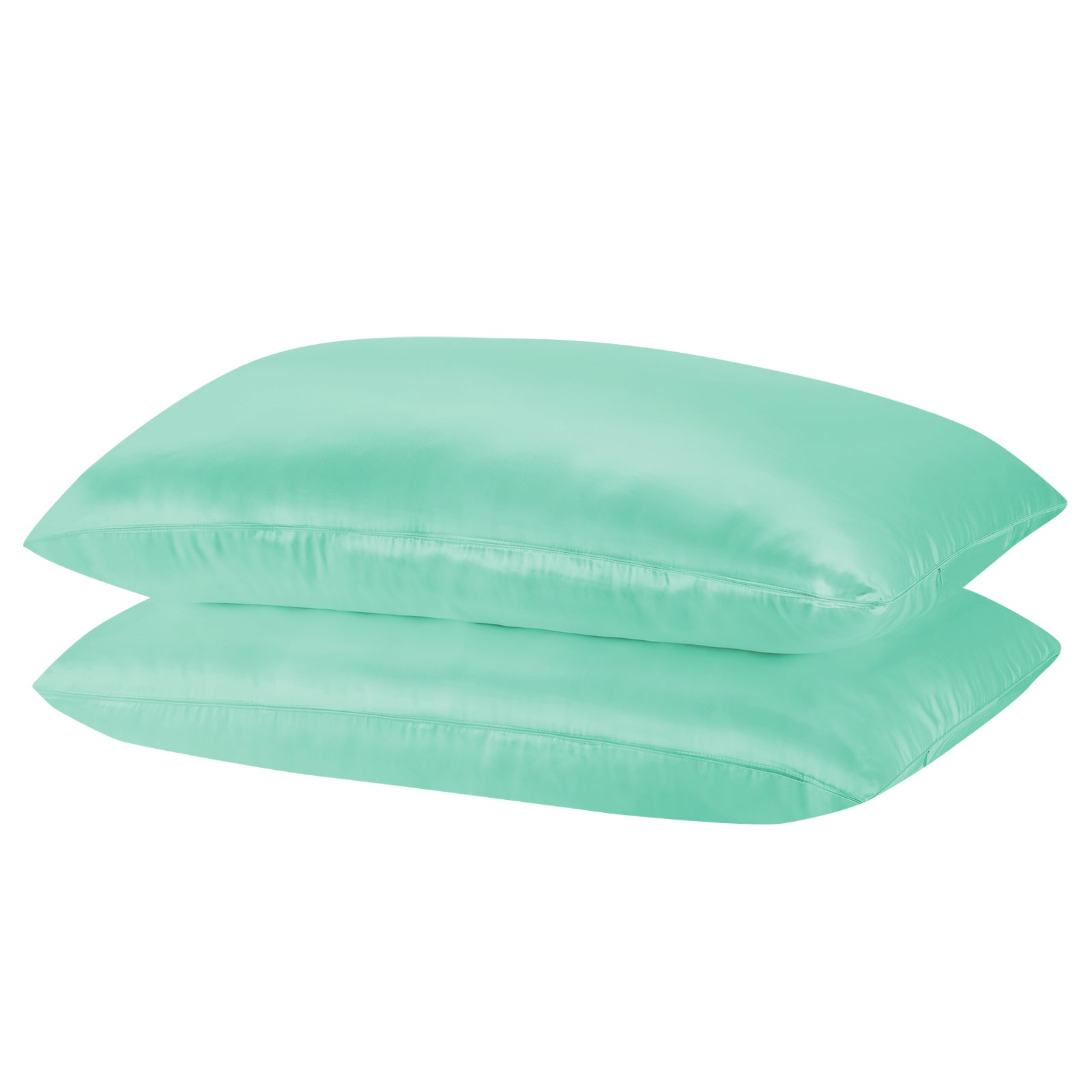 Royal Comfort Mulberry Soft Silk Hypoallergenic Pillowcase Twin Pack 51 x 76cm - Mint V160-204375