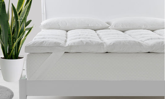 Royal Comfort Duck Feather and Down Mattress Topper 1800GSM Pillowtop Underlay - Single - White V160-204735