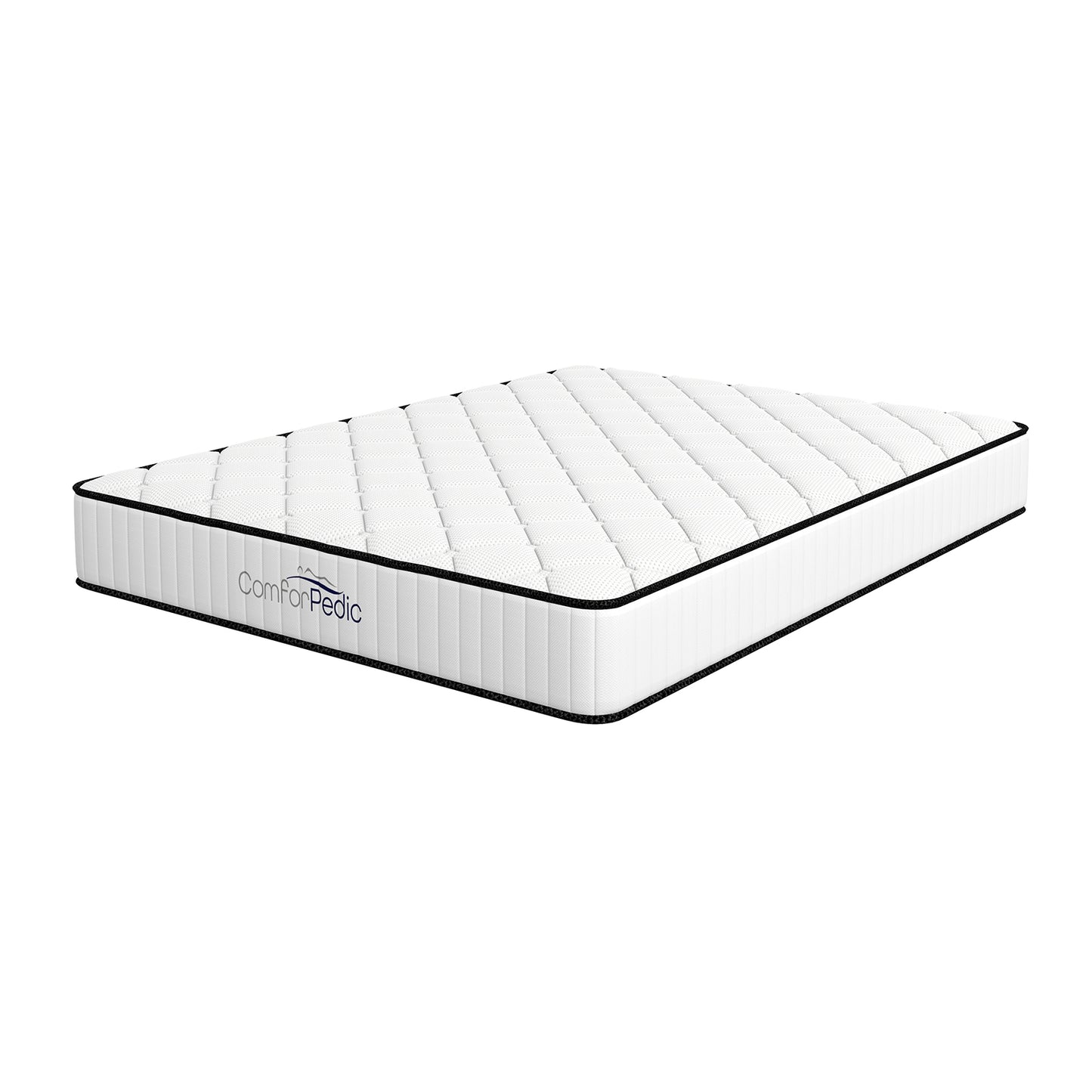 Comforpedic Mattress 5 Zone Medium Support Foam Bonnell Spring 21CM - Queen - White Black V160-204760