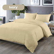 Royal Comfort Bamboo Blended Quilt Cover Set 1000TC Ultra Soft Luxury Bedding - Double - Ivory V160-204821