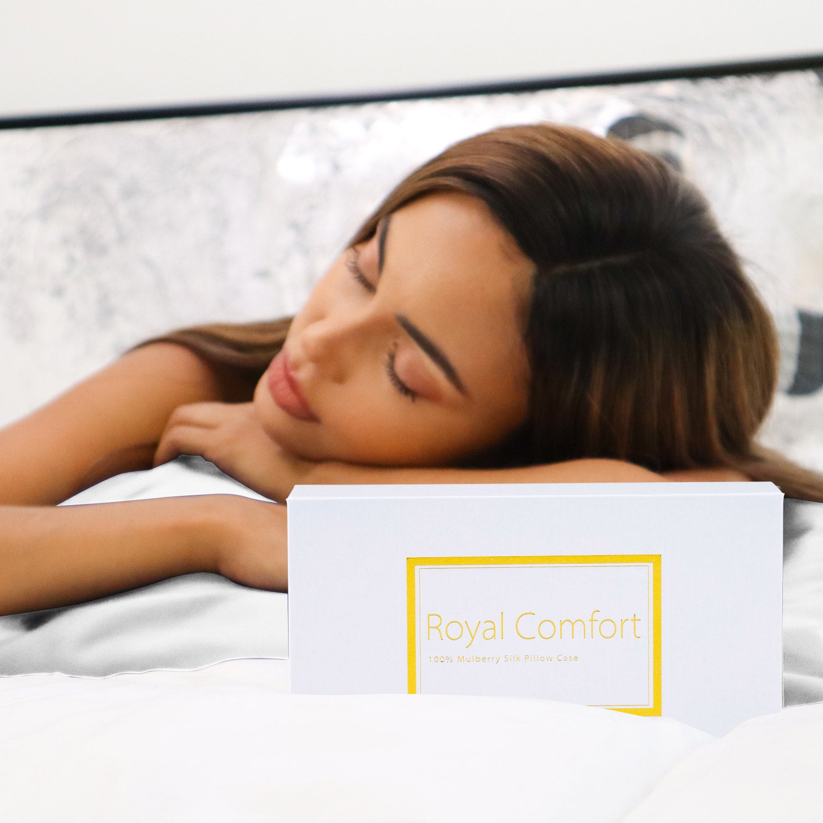 Royal Comfort Pure Silk Pillow Case 100% Mulberry Silk Hypoallergenic Pillowcase - Silver V160-204835