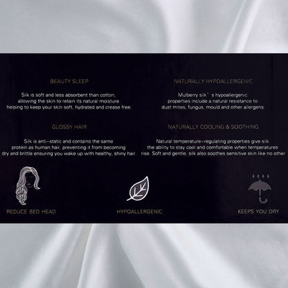 Royal Comfort Pure Silk Pillow Case 100% Mulberry Silk Hypoallergenic Pillowcase - Silver V160-204835