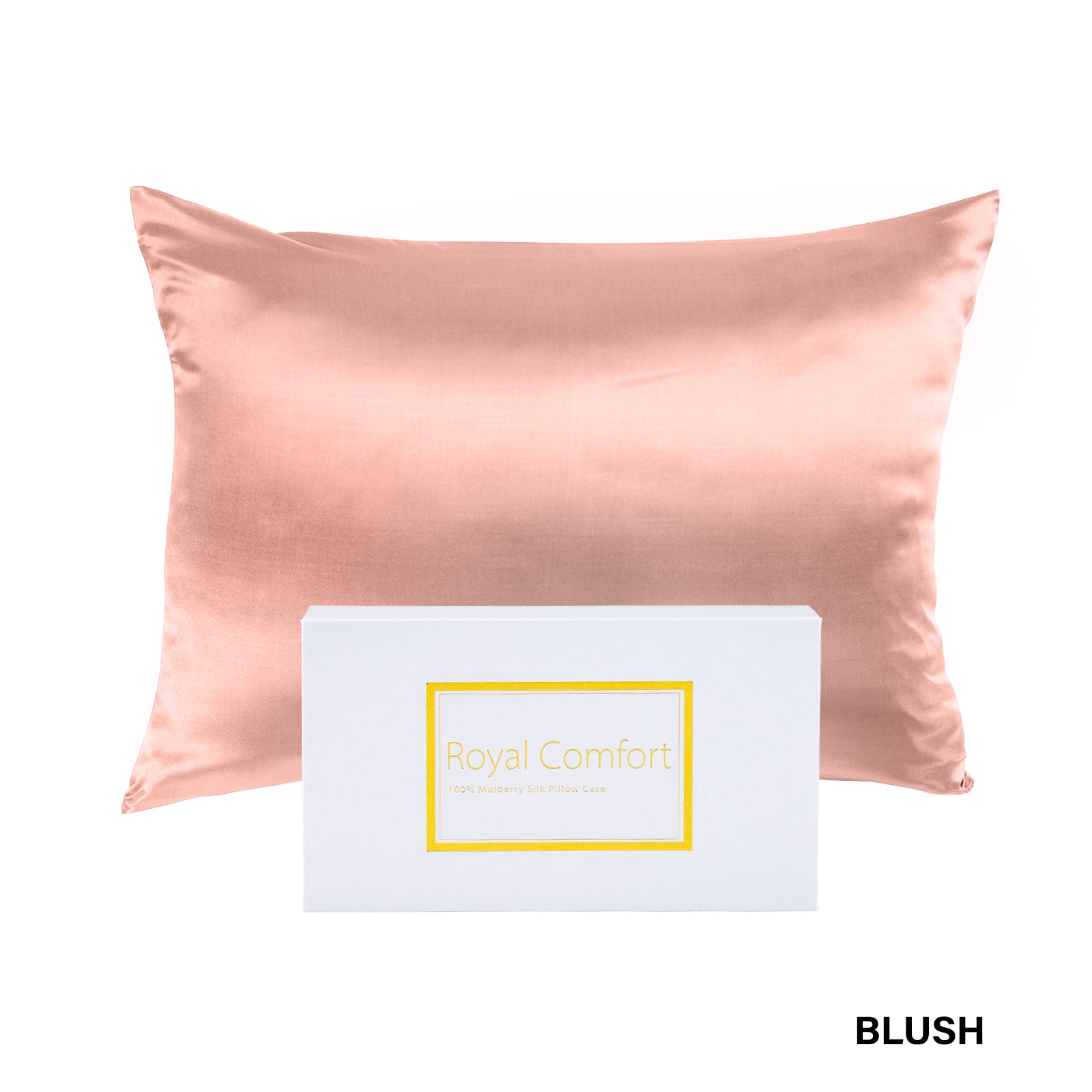 Royal Comfort Pure Silk Pillow Case 100% Mulberry Silk Hypoallergenic Pillowcase - Blush V160-204836