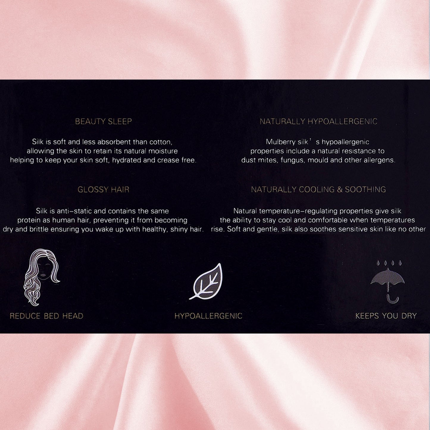 Royal Comfort Pure Silk Pillow Case 100% Mulberry Silk Hypoallergenic Pillowcase - Blush V160-204836