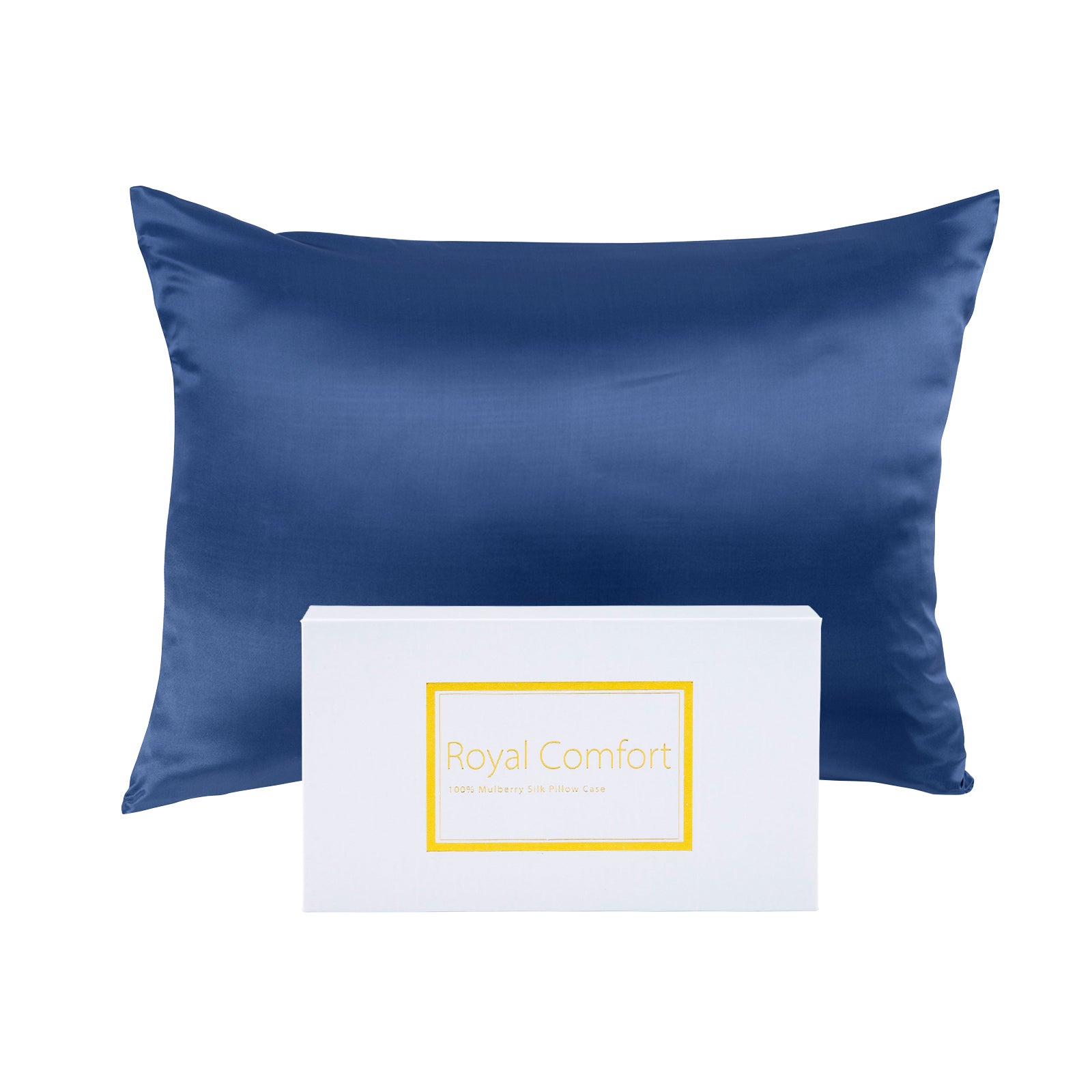 Royal Comfort Pure Silk Pillow Case 100% Mulberry Silk Hypoallergenic Pillowcase - Navy V160-204837