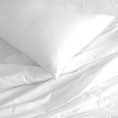 Royal Comfort 1000TC Hotel Grade Bamboo Cotton Sheets Pillowcases Set Ultrasoft - Queen - White V160-204906
