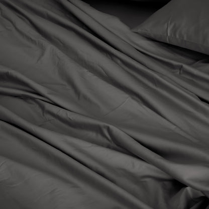 Royal Comfort 1000TC Hotel Grade Bamboo Cotton Sheets Pillowcases Set Ultrasoft - Queen - Pewter V160-204907