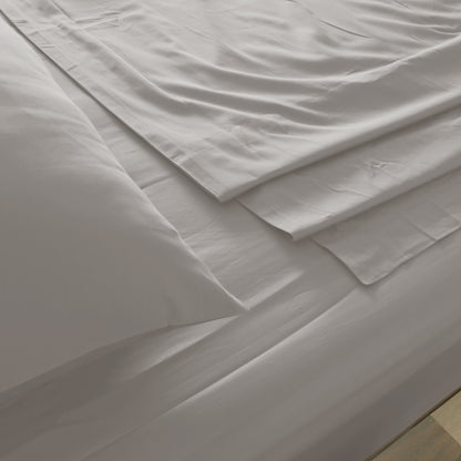 Royal Comfort 1000TC Hotel Grade Bamboo Cotton Sheets Pillowcases Set Ultrasoft - Queen - Dove V160-204908