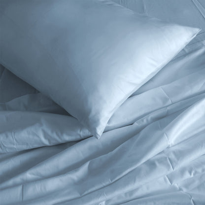 Royal Comfort 1000TC Hotel Grade Bamboo Cotton Sheets Pillowcases Set Ultrasoft - Queen - Blue Fog V160-204909