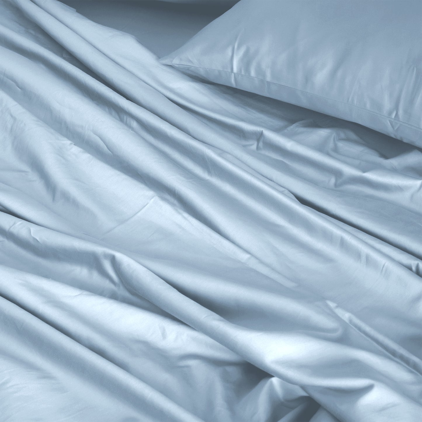Royal Comfort 1000TC Hotel Grade Bamboo Cotton Sheets Pillowcases Set Ultrasoft - Queen - Blue Fog V160-204909
