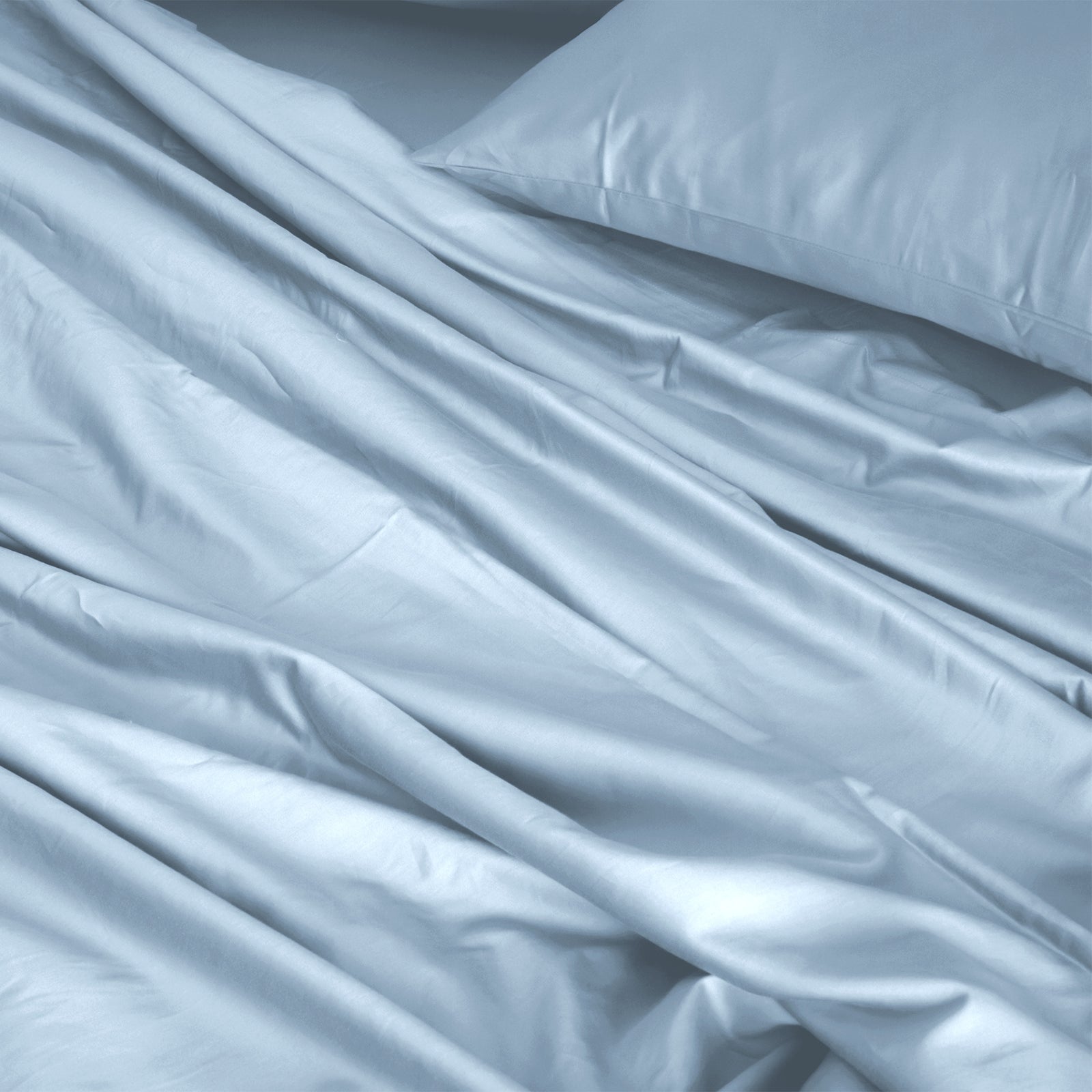 Royal Comfort 1000TC Hotel Grade Bamboo Cotton Sheets Pillowcases Set Ultrasoft - Queen - Blue Fog V160-204909