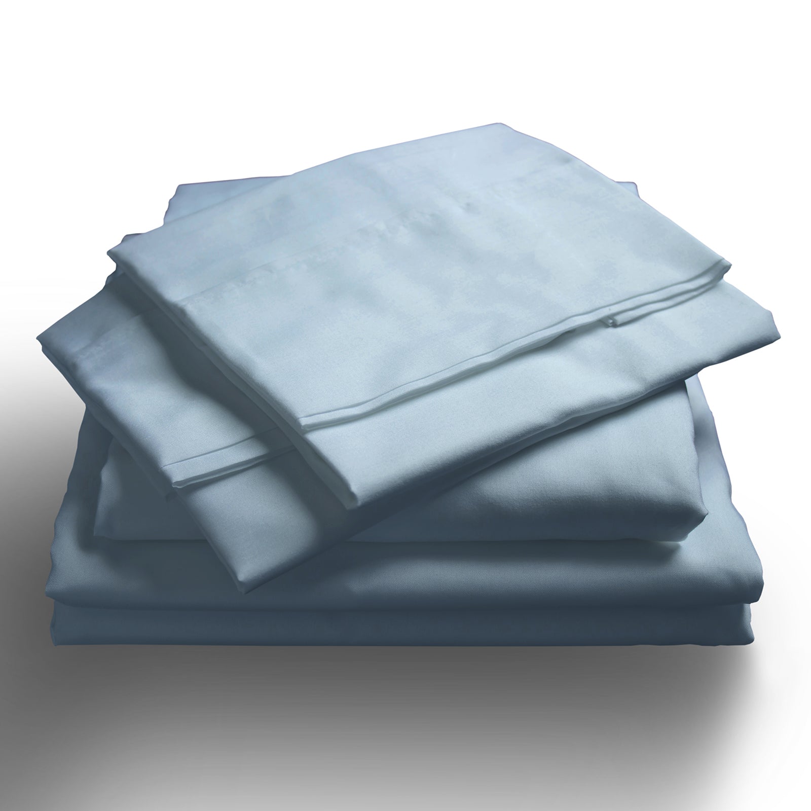 Royal Comfort 1000TC Hotel Grade Bamboo Cotton Sheets Pillowcases Set Ultrasoft - Queen - Blue Fog V160-204909
