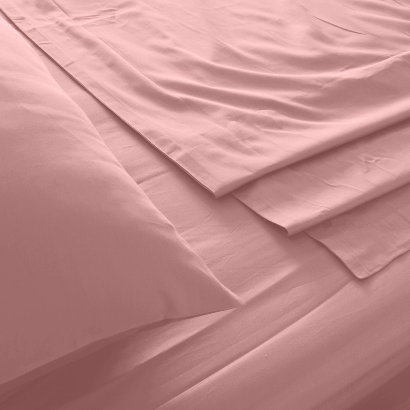 Royal Comfort 1000TC Hotel Grade Bamboo Cotton Sheets Pillowcases Set Ultrasoft - King - Blush V160-204915