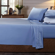 Royal Comfort 250TC Organic 100% Cotton Sheet Set 4 Piece Luxury Hotel Style - Double - Indigo V160-205360